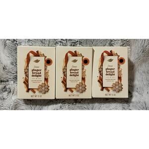 Dove Gingerbread Delight Soap 3 Pack 5 oz Each Limited Edition Holiday Treats